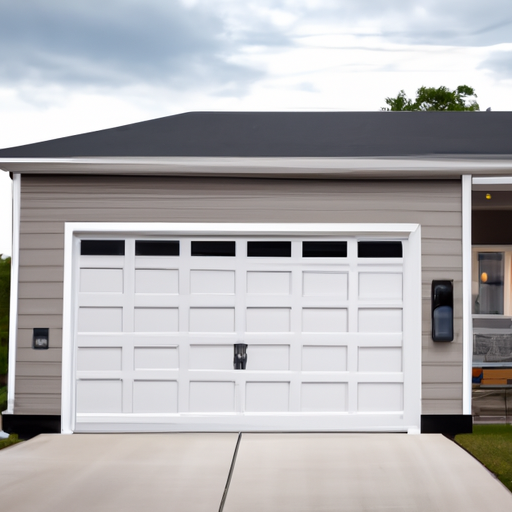 Suburban Natick home with a newly installed sectional garage door slightly open on a concrete driveway, no people visible.